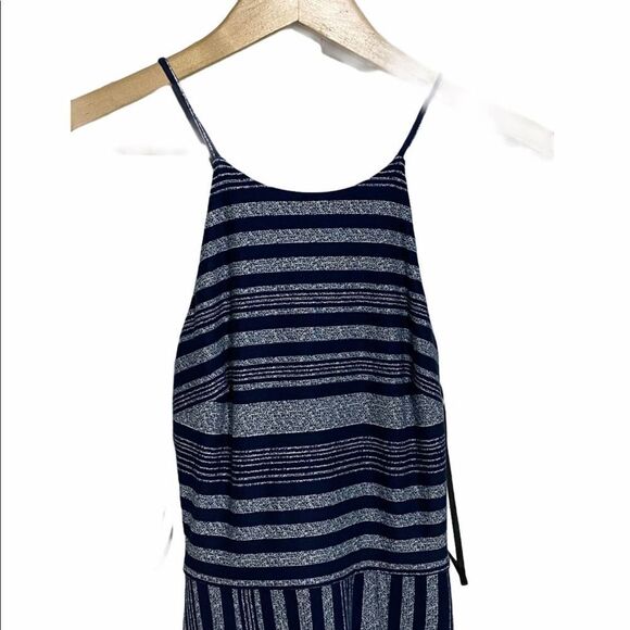 BCX Striped Sleeveless Slit Maxi Dress Blue XS - Picture 6 of 12